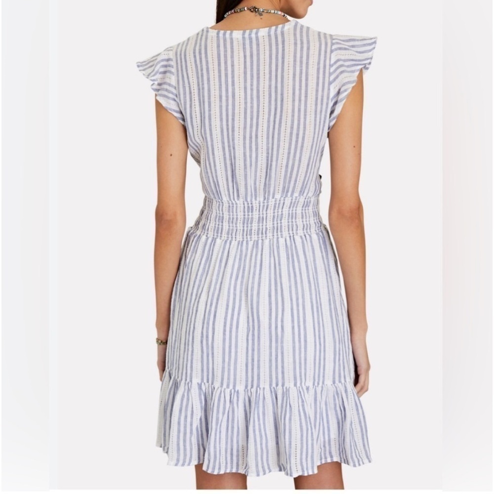 Rails Tara Flutter Sleeve Mini Dress sz Xs blue and white dress - Picture 3 of 8